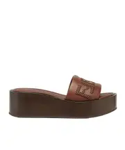 Fendi Sunshine Flatform Slides 36,37.5,37,38.5,38,39,40,36.5,41 brown