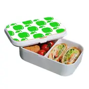 Lunch Box Food Container Snack Picnic Authentic Wood Strap Cutlery Apples