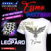 Essmo™ Snow Leopard Pattern Heat Transfer Vinyl HTV T-Shirt 20" Iron Press SP25