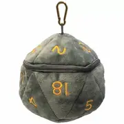 Dungeons & Dragons D20 Plush Realmspace Dice Bag (Grey/Orange)