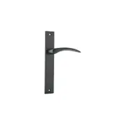 Iver Oxford Door Lever Handle on Rectangular Backplate Matt Black