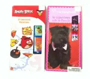Angry Birds and Cute Dogs Boy's Girl's Valentines Day Cards Gift Bundle