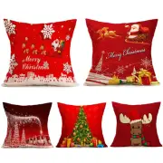 Cars Cotton Pillow Case Cushion Cover Christmas Decoration Xmas Tree Santa Deer