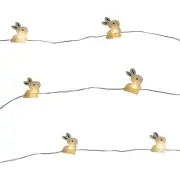 20 LED String Lights Battery Operate Easter Bunny Garden Outdoor Decor Party