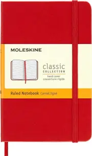 NEW/RRP$34.99 MOLESKINE Pocket Scarlet Red Hard Cover Ruled Classic Notebook