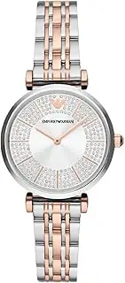 [Emporio Armani] Women's Two-Tone Stainless Steel Two-Hand Analogue Watch, 32mm