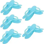 10pcs Lightweight Disposable Foam Slippers with Design for Spa Salon and Hotel Guests Chic Lake Pedicure for Sanitary Foot Care