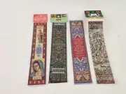 4 Miniature Woven Carpet Rug Bookmark Tapestry Mini Decorative Art NEW