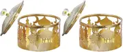 Luxshiny Ramadan Trays Eid Mubarak Plates with Lid 2pcs Moon Ramadan Tray Ramadan Food Storage Container Ramadan Decorations Muslim Eid Cookie Trays for Eid Party Supplies