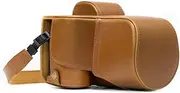 [MegaGear] Sony Alpha A7S II, A7R II, A7 II (28-70mm) Ever Ready Leather Camera Case and Strap, with Battery Access - Light Brown - MG1122