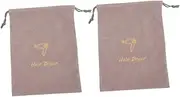 SOESFOUFU 2pcs Velvet Bag Hair Dryer Bags Fabric Hair Dryer Bag Hair Dryer Fabric Bag Hair Dryer Organizers Bag Hair Dryer Drawstring Bags Drawstring Fabric Bags Hair Dryer Storage Organizer