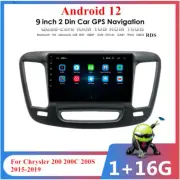 9'' Car Stereo Radio GPS 1G+16GB Android 12 For Chrysler 200 200C 200S 2015-2019 (for: Chrysler)