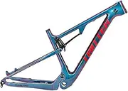 MTB Frame 27.5/29er Carbon Full Suspension Frame Travel 120mm Discoloration Tail Mountain Bike Frame XC/AM Disc Brake Thru Axle 12x148mm Boost Bicycle Frame BSA73 (Color : Red, Size : 29x15'')