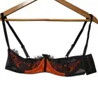 NWT Frederick's of Hollywood Lux Lace Open Cup Satin Bra Wedding Night size 12