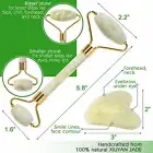 Real Natural Xiuyan Jade Roller for Face - Anti-Aging Face Roller -