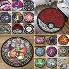 P0kemon Go Room Floor Mat Eevee Circle Round Carpet Anti-slip Chair Rug Mat