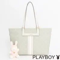 在飛比找momo購物網優惠-【PLAYBOY】托特包 Lucky Bunny系列(綠色)
