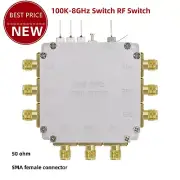 LF-8GHz 100K-8GHz SP8T Switch RF Switch with Metal Shell Low Insertion Loss