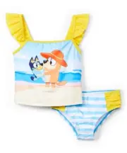 Bluey ☆ Toddler & Little Girls' 2-Piece Tankini Swimsuit Set ☆ Sizes 3T & 7/8