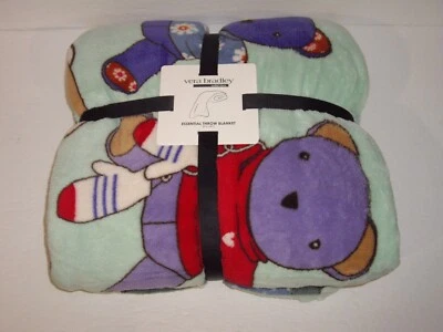 Vera Bradley 80" x 50" Soft Fleece Essential Throw Blanket TOASTY TEDDIES NEWTag