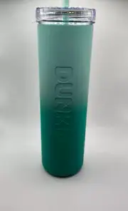 BRAND NEW WITH TAG DUNKIN' DONUTS 2023 - 27 OZ. RAINBOW SILICONE SIPPER - GREEN