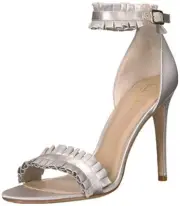 New in Box Nicole Miller marsala NM Platform Sandals light satin grey Size 9