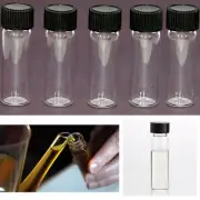 50 Mini Clear Glass Vial Bottles Cap 2 3/16 6 Ml Gold Panning Prospecting