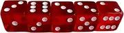 Red Dice, Red Dice 5Pcs 19mm 6-Sided Square Acrylic Portable Replacement Prop for Board Game, Gambling, Bar, Night Club