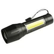 1517B XPE+COB Dual Lights 1000Lumens Zoomable USB Rechargeable EDC Tactical LED Flashlight Suit