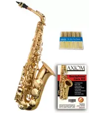 Axiom Alto Saxophone Outfit - Starter Outfit with Reeds and Cleaning Kit