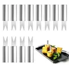 12X Cob Skewers Corn Holders Stainless Steel Corn Cob Holders BBQ Fork Skewers