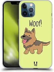 Head Case Designs German Shepherd Happy Puppies Gel Case [Military Grade Protection] Compatible with Apple iPhone 12 Pro Max