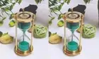 Brass Sand Timer Hourglass Sand Clock Timer 4" Height Vintage Decorative (2 Pack