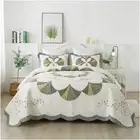 Authentic 100% Cotton Luxury Decorative Bedspread with Multi Floral Patchwork...
