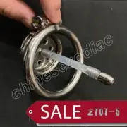 Stainless Steel Chastity Belt Lockdown Cage dilatorl Tube Spiked Ring for Men