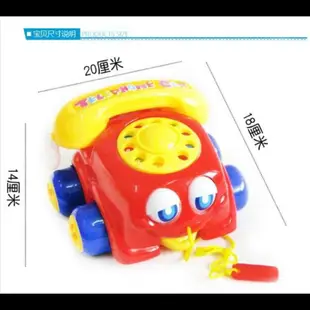 拉線電話車兒童拉線學步玩具嬰幼兒3玩具電話模型玩具車地攤貨源 (10折)