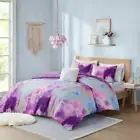 Karissa 3-Piece Lavender Twin/Twin XL Watercolor Tie Dye Printed Polyester Comfo
