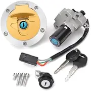 Yurefax Ignition Switch Lock Fuel Gas Cap Key, for Seat, Lock Set, for 848 1098 1098S 1198 1198S ST4 S 848 EVO Hypermotard 796 1100 MULTISTRADA 620 DARK SD Multistrada, for DS, 1000s, for Monster, 120