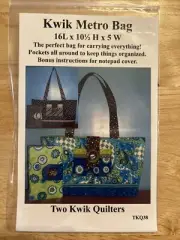 Kwik Metro Bag by Two Kwik Quilters 16” x 10.5” x 5” Different Styles Uncut