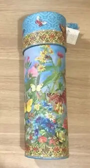 Blue Butterflies Garden Round Wine Storage Gift Box, Punch Studio