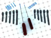 2.7/3.5mm Locking D Fibula Plates L / R 4 to 8Holes & Screw 72 Pcs Set Titanium