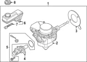 Genuine Volkswagen Booster 1EB-614-106-AJ
