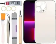 [Yuntunele] Back Covers Glass Replacement for iPhone 13 Pro Max All Carriers with Professional Tool Set (Gold)
