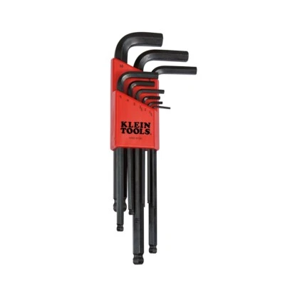 KLEIN Tools A-BLMK10 L Style Ball End Hex Key Caddy Set Metric 9Pc. Made in USA