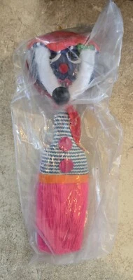 Paintbrush Art Doll Handmade in Italy Pink Pierre Vintage? 10" x 2"