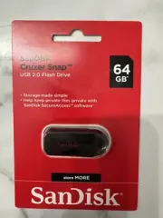 SanDisk Cruzer Snap 64GB Flash Drive USB 2.0 Thumb Memory