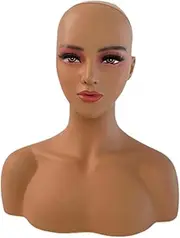 OIIBWQ Female Mannequin Head with Shoulder Wig Holder Wig Head Stand for Scarf Necklace , Style C