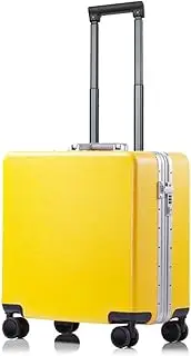 [Hyan Store] Small Suitcase Short-Distance Suitcase Lightweight Suitcase 18in Cabin Suitcase Universal Wheel Trolley Case(Yellow)