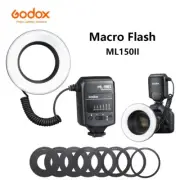 Godox ML-150II LED Macro Ring Flash Light Speedlite +Adapter Ring Canon Nikon