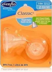 Evenflo 2 Pack Classic Anatomic Nipple, Medium Flow